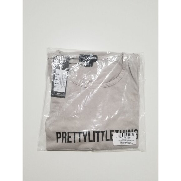 PRETTYLITTLETHING Washed Racer Bodysuit In Ash Grey - Size Small‎ - Picture 5 of 8